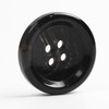 80 Pcs 3/4inch Large Black Buttons for Sewing Round Resin