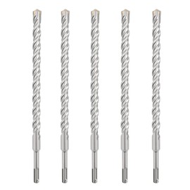 5 Pack 11/16 in x 8-1/4 in (18 x 210mm SDS Plus Rotary Hammer Drill Bit, Concrete Drill Bit,Masonry Drill Bit for Concrete, Brick and Cement,210mm Length (11/16 inch (18mm))