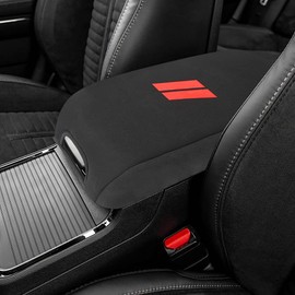 INTGET Center Console Cover for Dodge Charger Accessories 2011-2020 2021 2022 2023 for Chrysler 300 2015-2022 Leather Armrest Cover Console Lid Protector Cushion Pad(Black Cushion, Neoprene)