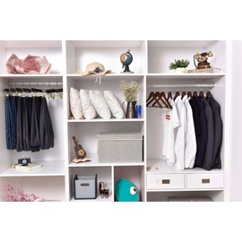 Quality Wooden Hangers - Slightly Curved, Solid Wood Coat Hangers with Stylish Chrome Hooks - Heavy-Duty, 30-Pack Sets for Clothes, Jackets, Shirts, Pants, Suits