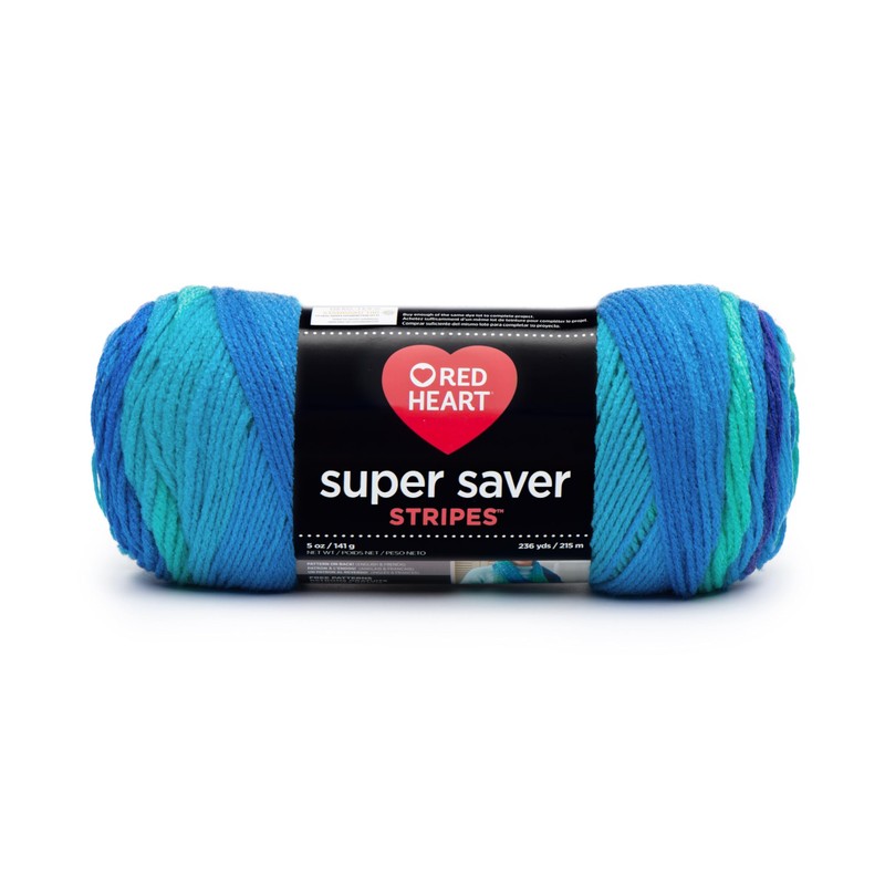 Red Heart Super Saver Yarn, Stripe-Cool