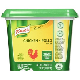 Knorr Professional 095 Chicken Stock Base Gluten Free, No added MSG, 0g Trans Fat, 1 lb, Pack of 12