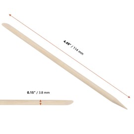 LEXININ 2000pcs 4.5 Inch Orange Wood Nail Sticks, Double Sided Wooden Cuticle Pusher Sticks, Manicure Stick for Nails, Manicure Pedicure