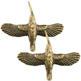 Warmhm 2 x Bird Sculpture Hummingbird Figures Decorative Bird Statue Bird Decoration Bird Figure Made of Brass Small Bird Figures Small Bird Decoration Office Antique Copper The Bird