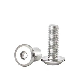 Aopin Scrapbook Photo Albums Screw Post Fit for 5/16"(8mm) Hole Dia, Male M6x20mm Belt Buckle Binding Bolts for Binding Leather Saddles Purses Belt Repair Carbon Steel Galvanized, Silver, 10 Sets