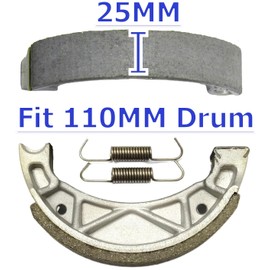 Master Chen Front Brake Pads Rear Shoes Drum for Yamaha TTR125 TT-R 125 LWM/L/LE 19"/16" Wheels 2000 01 02 03 04 05 06 07 08 09 2011 2012 2013 2014 2015 2016 2017 2018 2019 2020 2021 FA119 503 MC0251