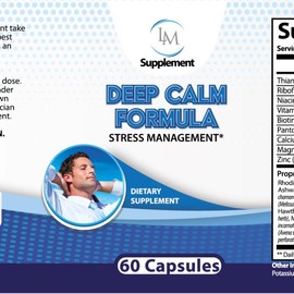 Deep Calm by LM Nutrition – Natural Stress Management Supplement for Relaxation, Mood Balance & Mental Clarity – Herbal Formula for Daily Wellness
