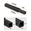 18 Inch Hitch Extender, 2-Inch Receiver 3,500 Lbs, Black, Boat