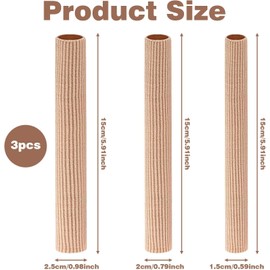 Heanvmyss 3 Größen Zehenschutz Silikon,3 Stück Schneidbar Zehen Kissen Toe Cushion Tube,Fingerbandage,Zehenkappen Pad,Gel Zehenpolster,Schlauchbandage Druckschutz für Kissen Mais,Blasen