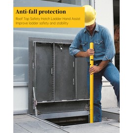 Roof Hatches Ladder Safety Post, Lengthen Hatch Ladder Hand Assist Safety Rails, Strong Support, Suitable for Roof Top Hatch Ladder