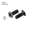 sourcing map M4 x 12mm Phillips Screw Fastener Black for