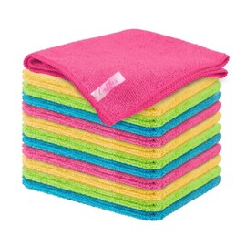 Cuddles Microfiber Cleaning Cloth - Pack of 12 Cleaning Cloths for Kitchen, Car, and Windows -30x30cm Lint-Free Cloths for Washing Dishes and Dusting - Microfibre Cloth Set for All Your Cleaning Needs