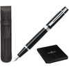 Sheaffer 300 Glossy Black Pen with Chrome-Plated Trim and Matching