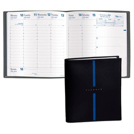 Quo Vadis 2024 Executive - Weekly Planner - 13 Months, Dec. to Dec. - 6 1/4 x 6 1/4" - Smooth Faux Leather Billy Black - Time Management Appointment Organizer
