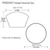 PIGCHCY Wedge Shaped Placemats Set of 6 with Centerpiece Round