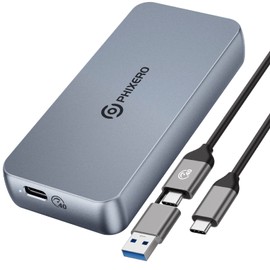 PHIXERO 40Gbps NVMe SSD Enclosure, Aluminium Alloy Housing, up to 2700MB/s PCIE Adapter for 2280 M-Key NVMe PCIe SSD, Compatible with Thunderbolt 3/4 USB 3.2/3.1/3.0/USB-C Interface