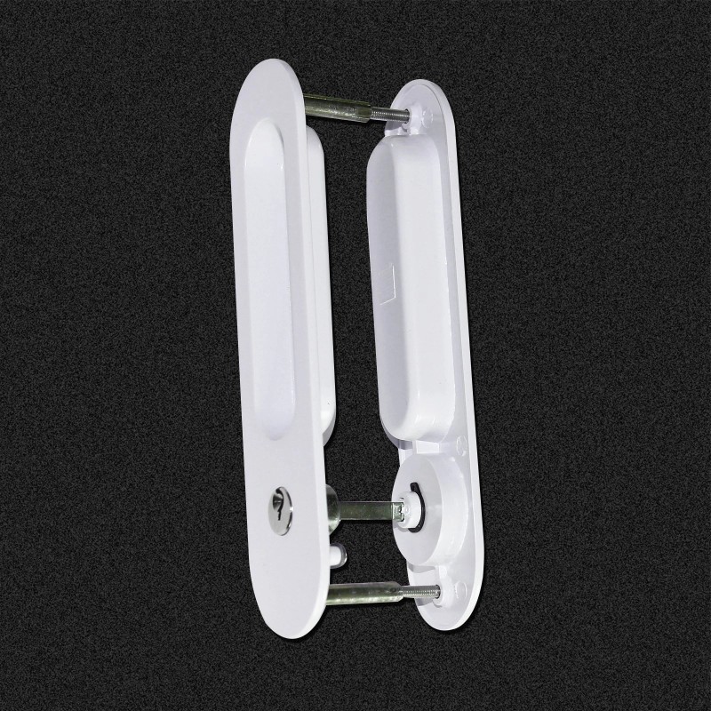 Ccjh White Oval Sliding Door Lock Sleek & Secure for