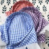 Thinslimer 3PCS Gingham Headband with Ruffle Trim,Non-Slip Hair Soft Head