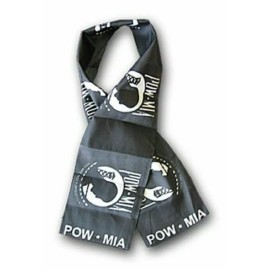 RFCO POWMIA POW MIA Prisoner War Lightweight Flag Printed Knitted Style Scarf 8"x60"