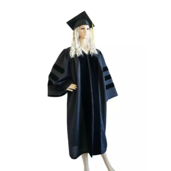 Unbranded Doctoral Cap and Gown 2024 Golden Tassel for PhD&Faculty