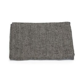 LinenMe Huckaback Linen Bath Towel Chevron in Black 65 x 130 cm, Made in Europe