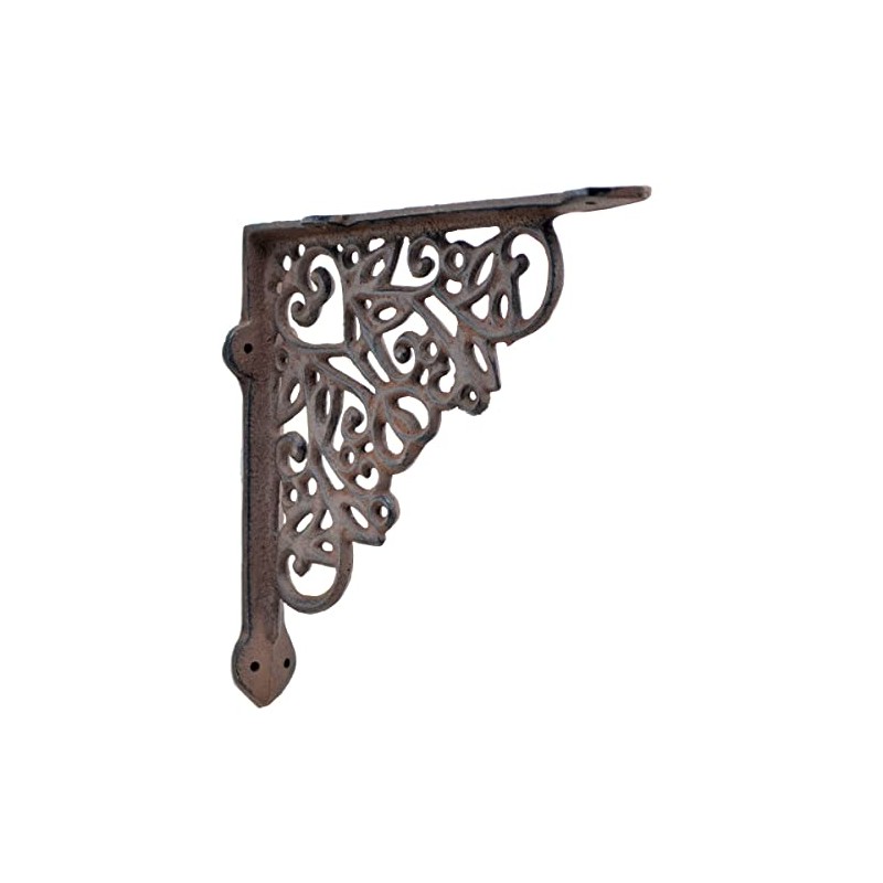 Decorative Shelf Bracket Ornate Heart Brace Rust Brown Cast Iron