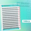 Obeyalash Natural Eyelash Extensions, Eyelash Clusters, 144 Pieces, 10-13 mm,