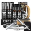 UTJCNVC Kit Barba para Hombre 12 en 1,Barba Kit Cuidado,Incluye