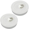 Citystores® 2 pack 45mm White Bath Plug, 1-3/4" (45mm) Universal