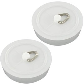 Citystores® 2 pack 45mm White Bath Plug, 1-3/4" (45mm) Universal Fit for Bathtubs & Basins