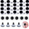 MUCUNNIA 100PCS 18mm Clear Safety Eyes for Crocheting with Washers