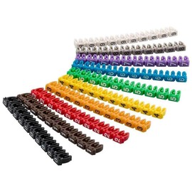 150pcs 2.5mm Number 0-9 Cable Markers Colorful Marker Number Label for 2-3mm Wire