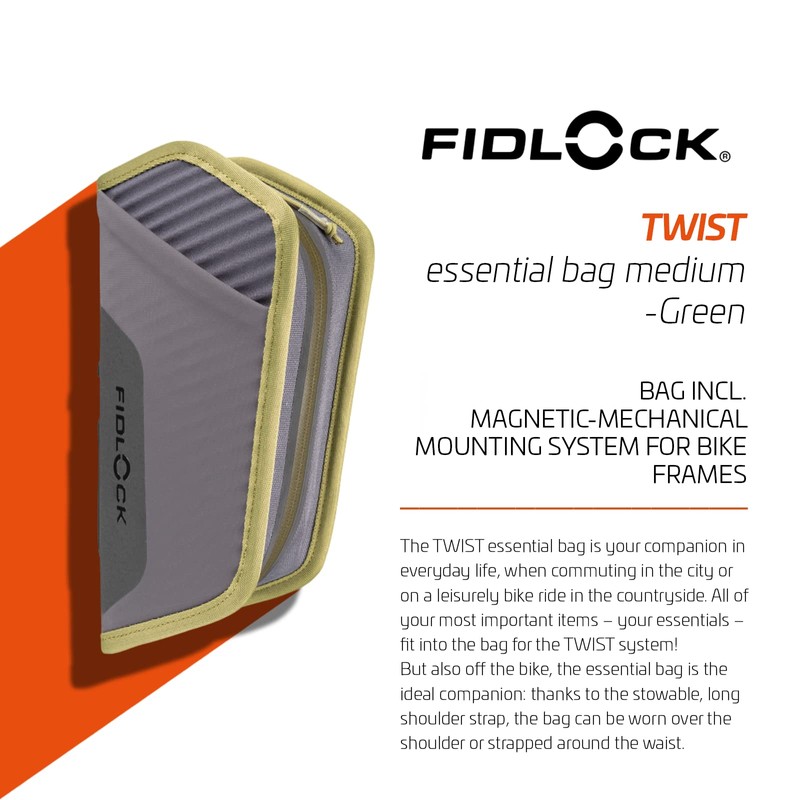 Fidlock Twist Essential Bag M Grey - Practical Compact Bicycle