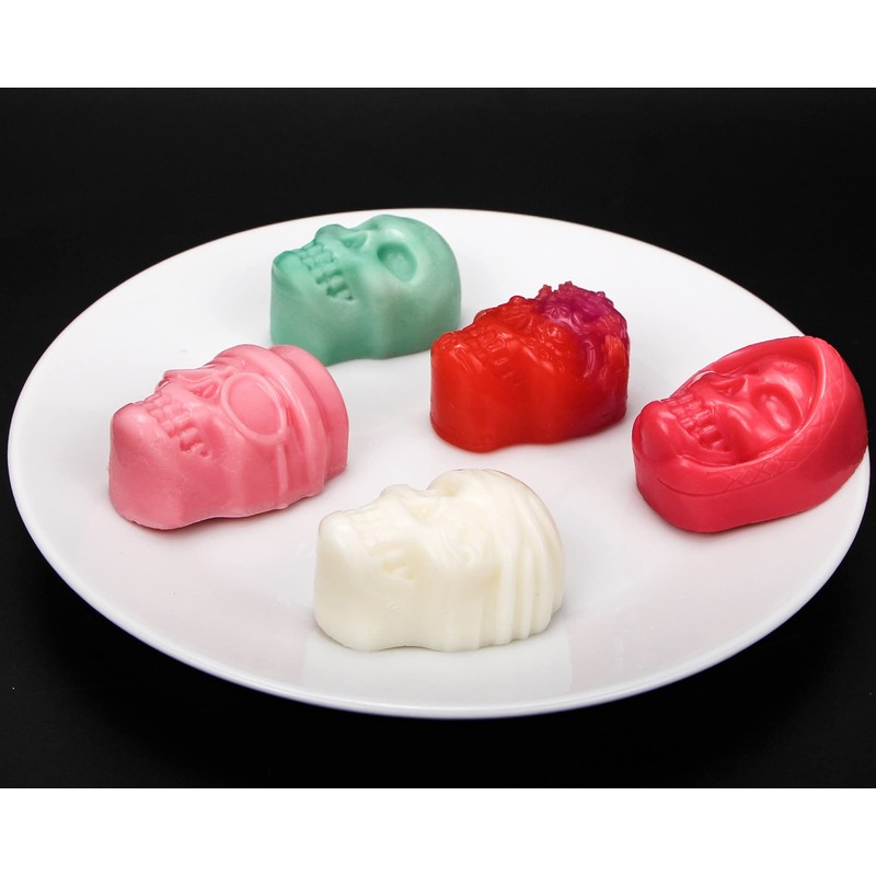 Webake Skull Chocolate Mold with 5 Different Shapes, Silicone Skeleton