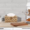 BSTKEY Rectangular Water Hyacinth Facial Tissue Box, Household Woven Paper