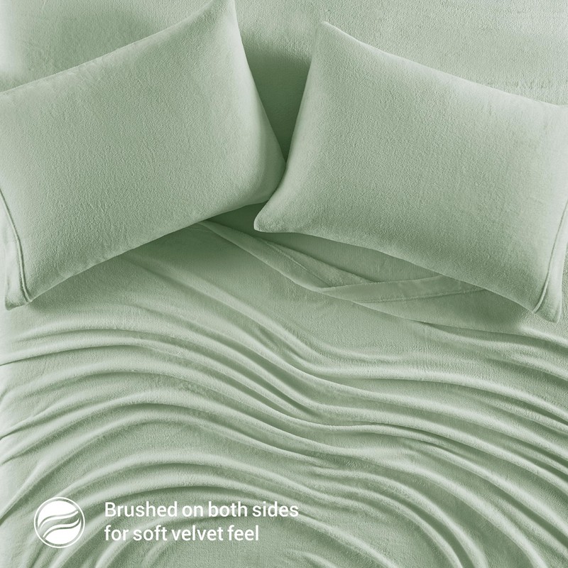 True North by Sleep Philosophy Plush Sheet Set Queen, Solid