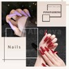 Allereya Square Fake Nails Grey Ombre Press On Nails Short