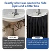 Fabric Sink Skirt for Pedestal Sinks – Waterproof Under Sink