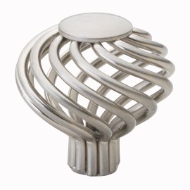 GlideRite 1.5-inch Satin Nickel Birdcage Cabinet Knobs (Pack Grey