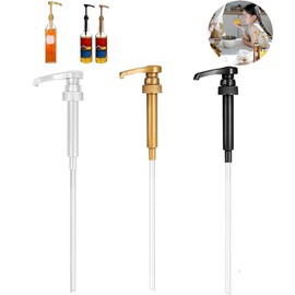3-Pack Universal Fit Coffee Syrup Pump - Perfect for Coffee Syrups & Flavoring - Syrup Dispenser Pump for Home, Office, Coffee Bar