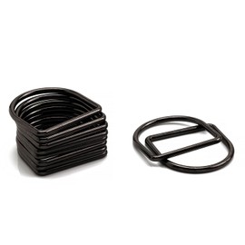 Trimming Shop Welded Metal D Ring Buckles, Durable Fastener Buckles Adjusting Loop Clasp for Webbing Strap, Purse, Pet Collars, Handbag Strap, DIY Craft Projects