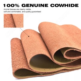 CHUSYYRAY Car Steering Wheel Cover Genuine Leather Sport DIY With Needles Beige Thread US