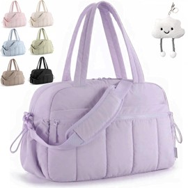 Bolsa Deportiva Impermeable con Compartimento para Ropa Mojada | 24L Grande para Gimnasio, Viaje, Yoga, Natación | Unisex (Hombre y Mujer) (A-Morado)