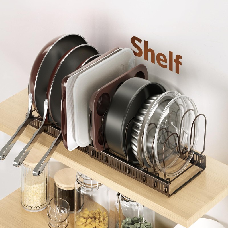 ORDORA Pots and Pans Organizer under Cabinet with Pan Holder: