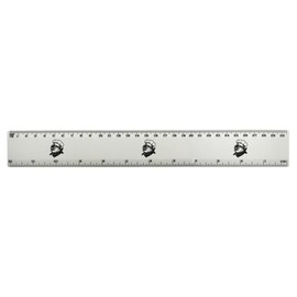 'Fish Chef' 30cm (12 Inch) White Plastic Ruler (RL00087320)
