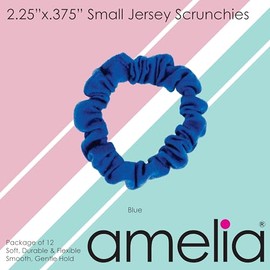 Amelia Beauty Products Minicoleteros De Punto Azul De Amelia Beauty Para Cabello Fino, Paquete De 12: ¡Ligeros Suaves Y Elegantes Que No Dañan El Cabe