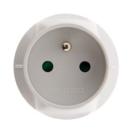 Zenitech Electric Transformer Adapter - 20A Male to 16A Female - White, White, Modern