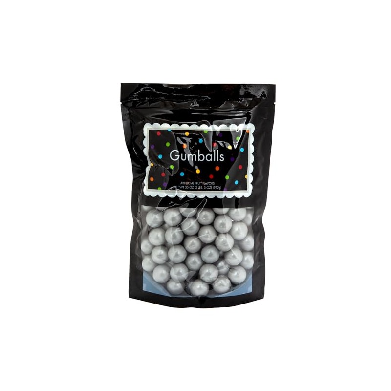 Amusemints Gumballs - Shimmer Silver | 2+ Pound Bag |