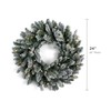 Papyrus 24" Pre-Lit Frosted Blue Spruce Artificial Wreath, Warm White