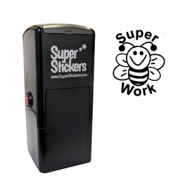 SuperStickers Stamper Solutions Super Work Bee Inked Stamper, Black